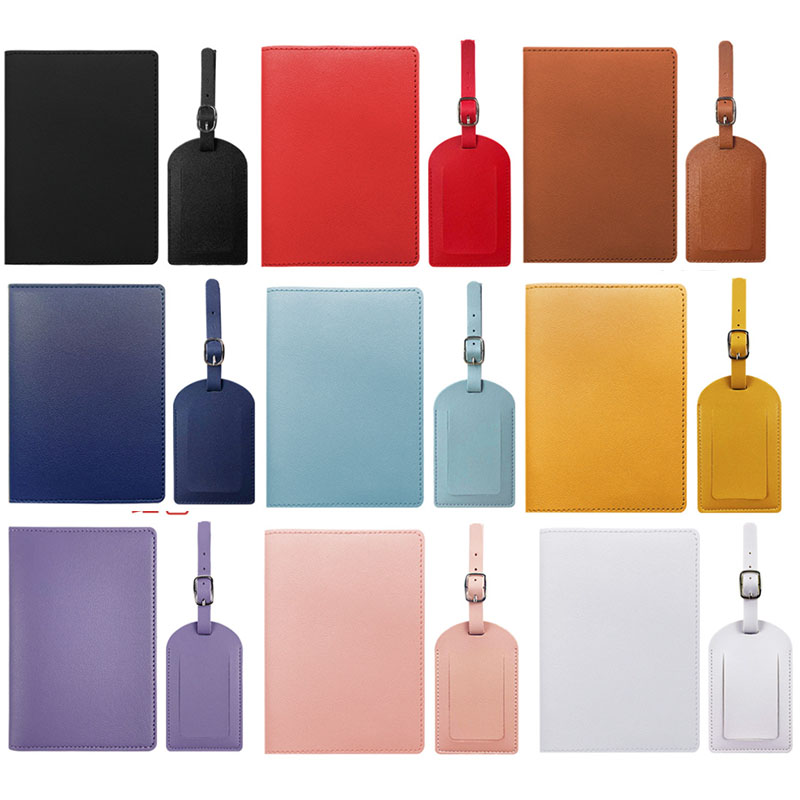 Travel Luggage Set - Travel PU Passport Cover Luggage Tags