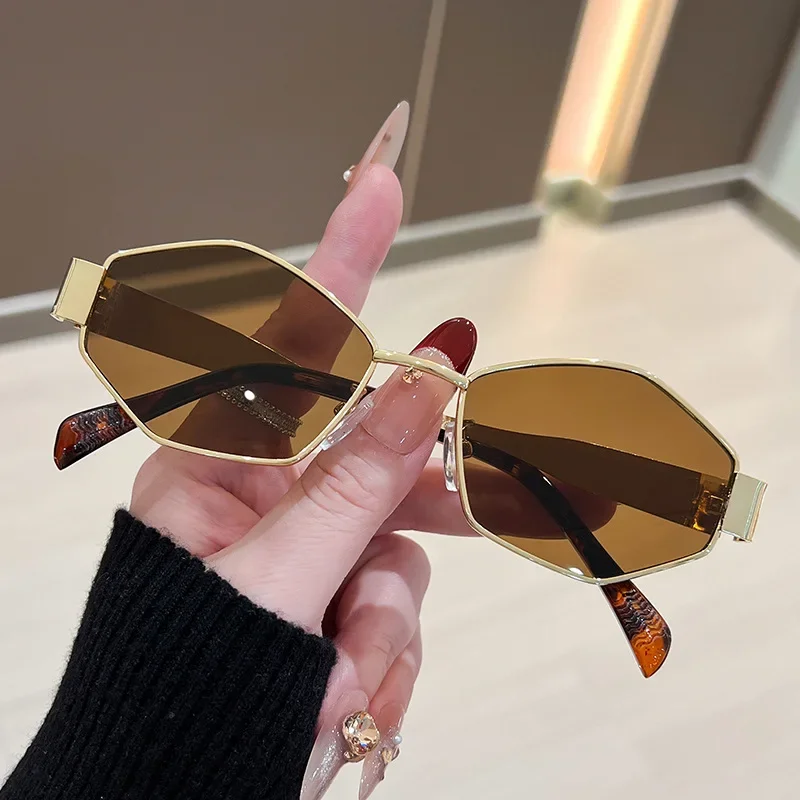 Designer Sunglasses - Fashion Polygonal Women Sunglasses Vintage Brand