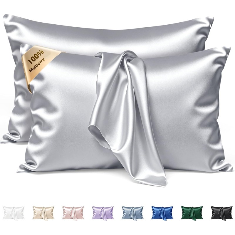 Silk Pillowcase - 2pcs of Mulberry Silk Pillowcases Cool