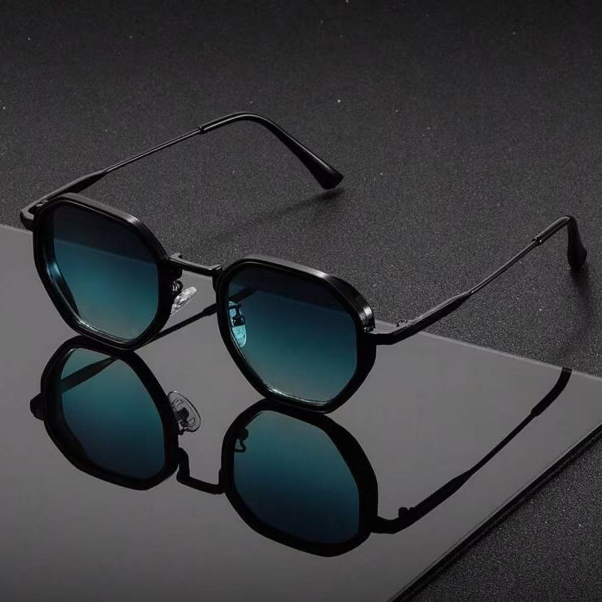Sunglasses Uv400 - New Fashion Unisex Metal Geometric Sunglasses,