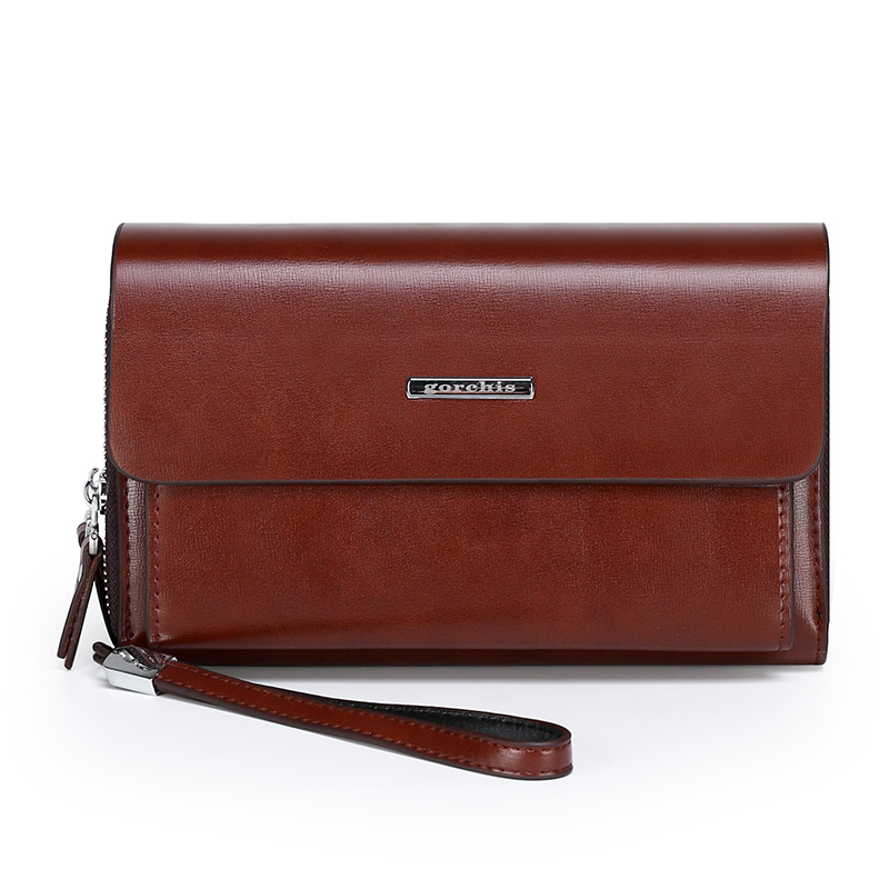 Leather Wallet Men - Men Clutch Bag Men's Long Purse
