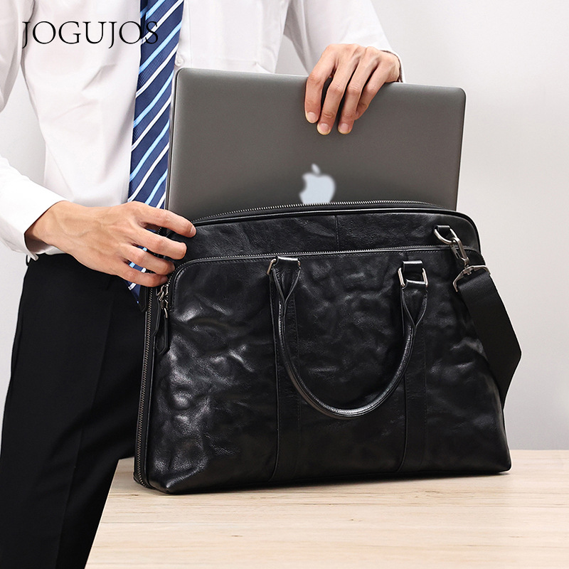 2025 New Genuine Leather Men's - Leather Briefcase recension och pris