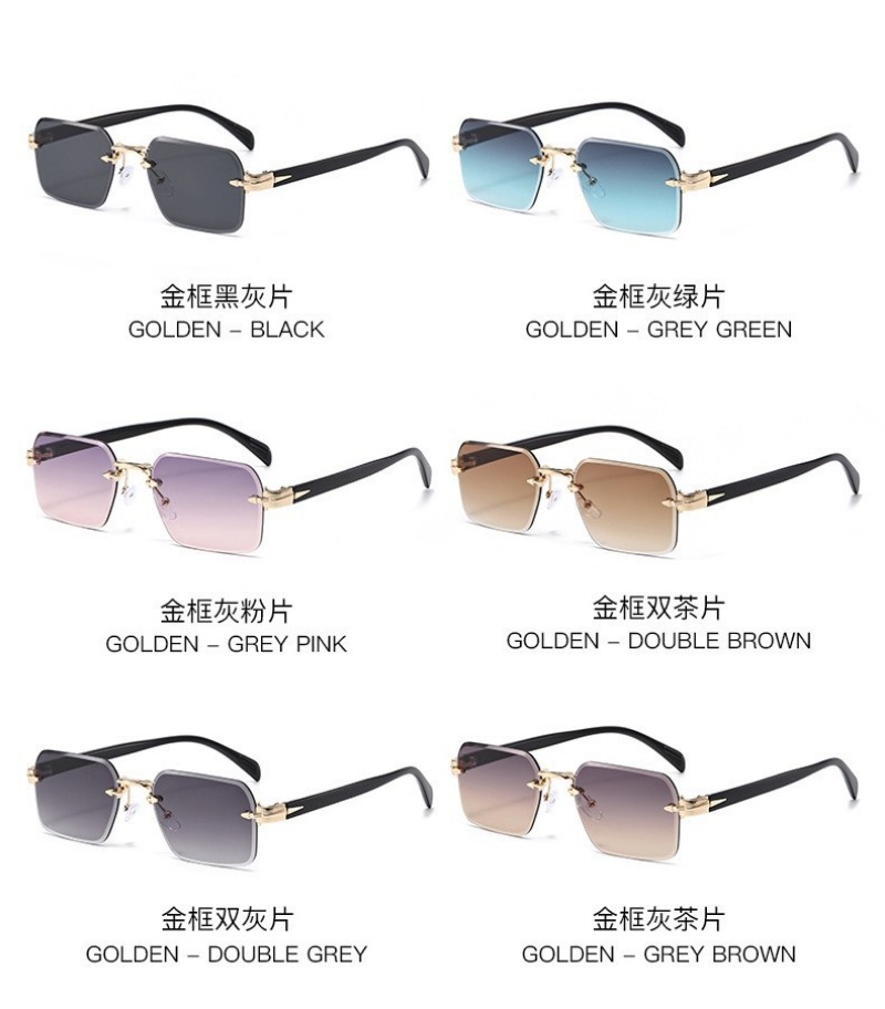 Rimless Sunglasses Rectangle F - Sunglasses Uv400 recension och pris