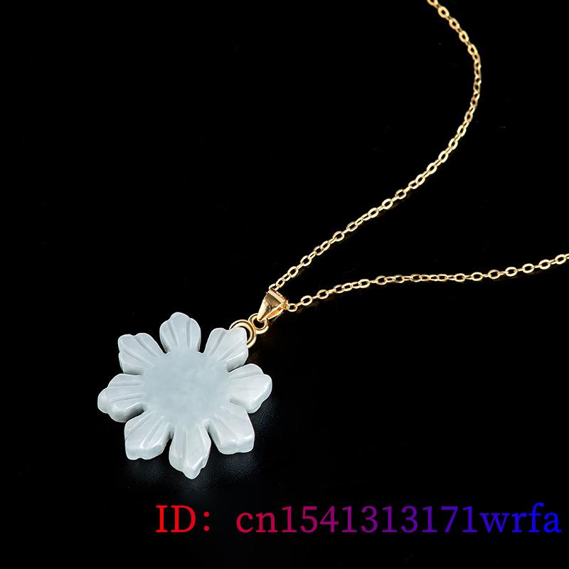 Myanmar Jade Sunflower Pendant - Gold Plated Jewelry recension och pris
