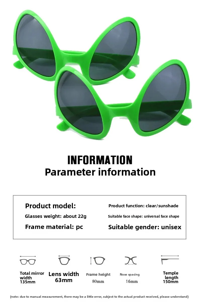 Green Alien Martian Quirky Sun - Sunglasses Uv400 recension och pris