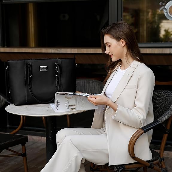 MOSISO Tote Bag for Women MacB - Leather Briefcase recension och pris