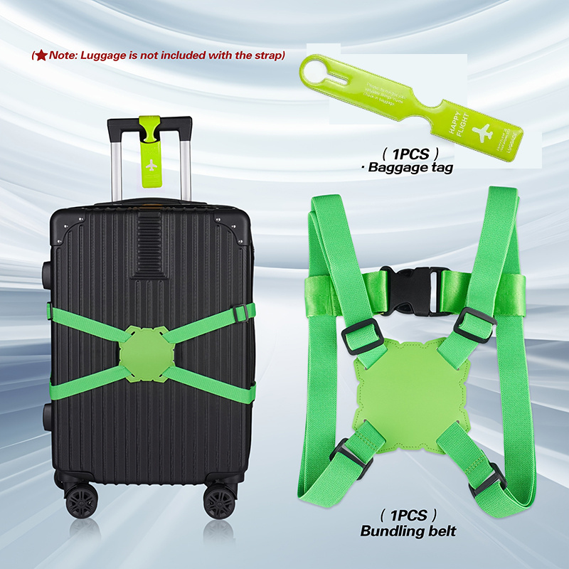 2-Piece Luggage Strap Set + Lu - Travel Luggage Set recension och pris