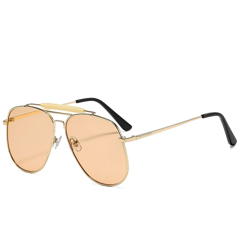 Retro Metal Double Bridge Pilo - Designer Sunglasses recension och pris