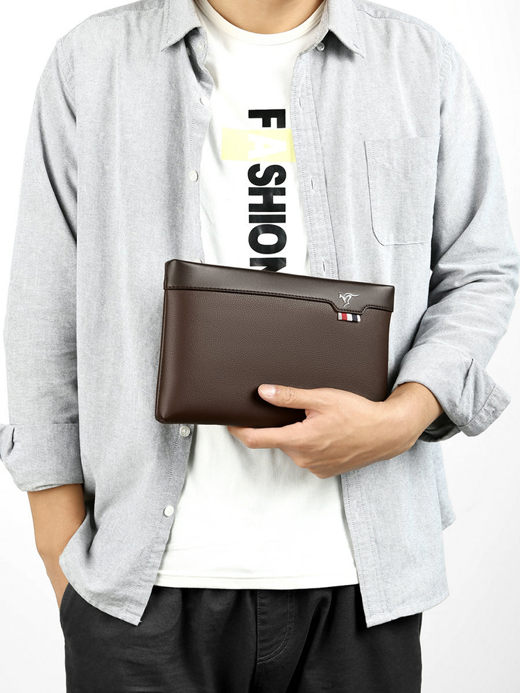 PU Leather Men's Clutch Bag Zi - Leather Wallet Men recension och pris
