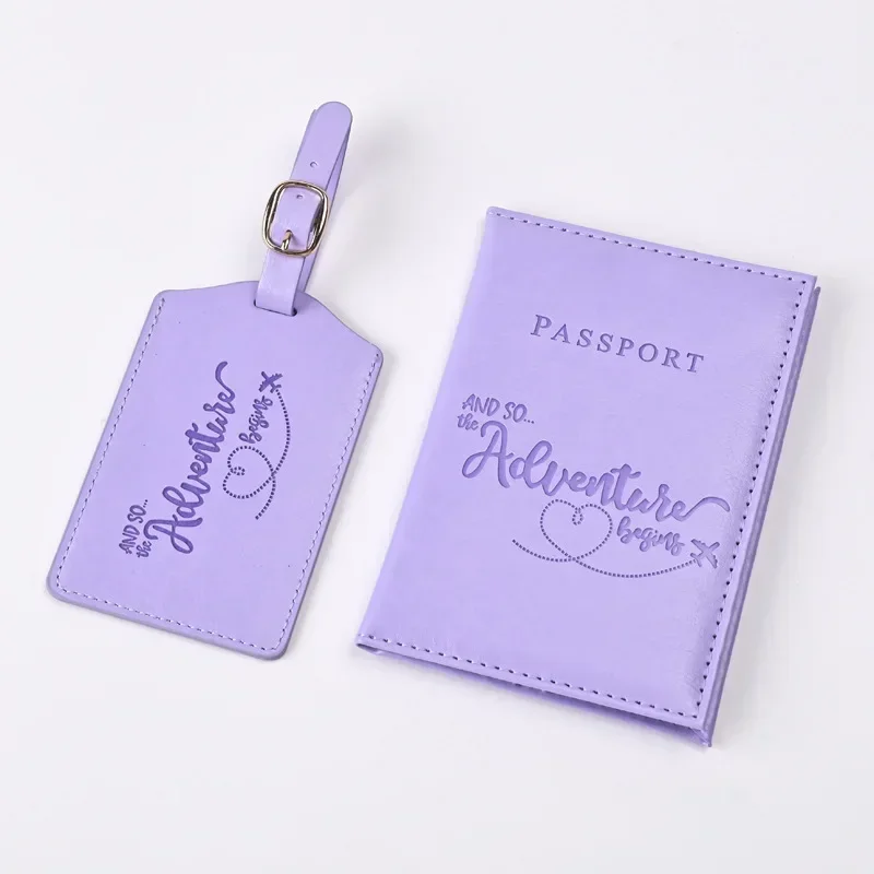 New Purple PU Leather Passport - Travel Luggage Set recension och pris