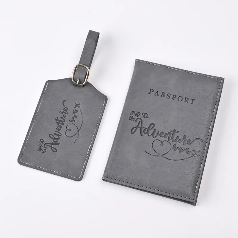 New Purple PU Leather Passport - Travel Luggage Set recension och pris