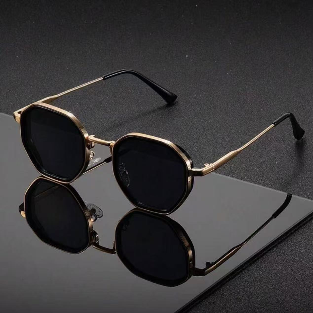 New Fashion Unisex Metal Geome - Sunglasses Uv400 recension och pris