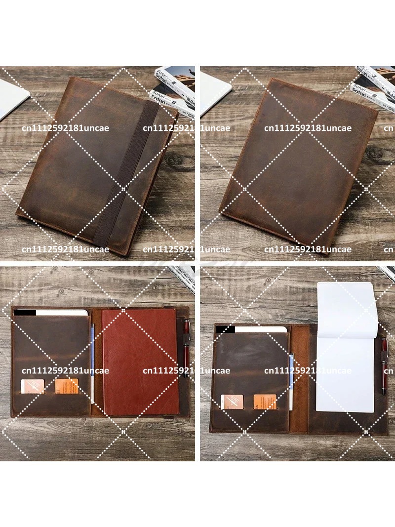 B5 Retro Leather Document Fold - Leather Briefcase recension och pris