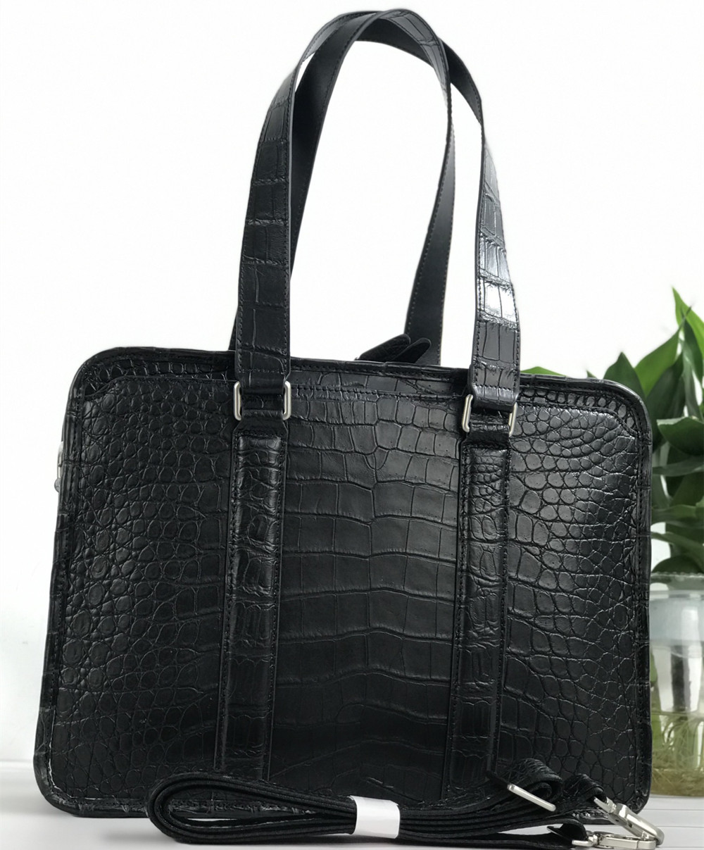 New Crocodile Leather Laptop B - Leather Briefcase recension och pris