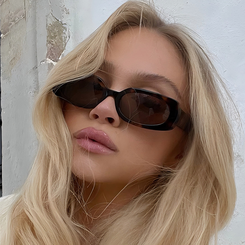 1pcs Light Luxury Rectangle Su - Designer Sunglasses recension och pris