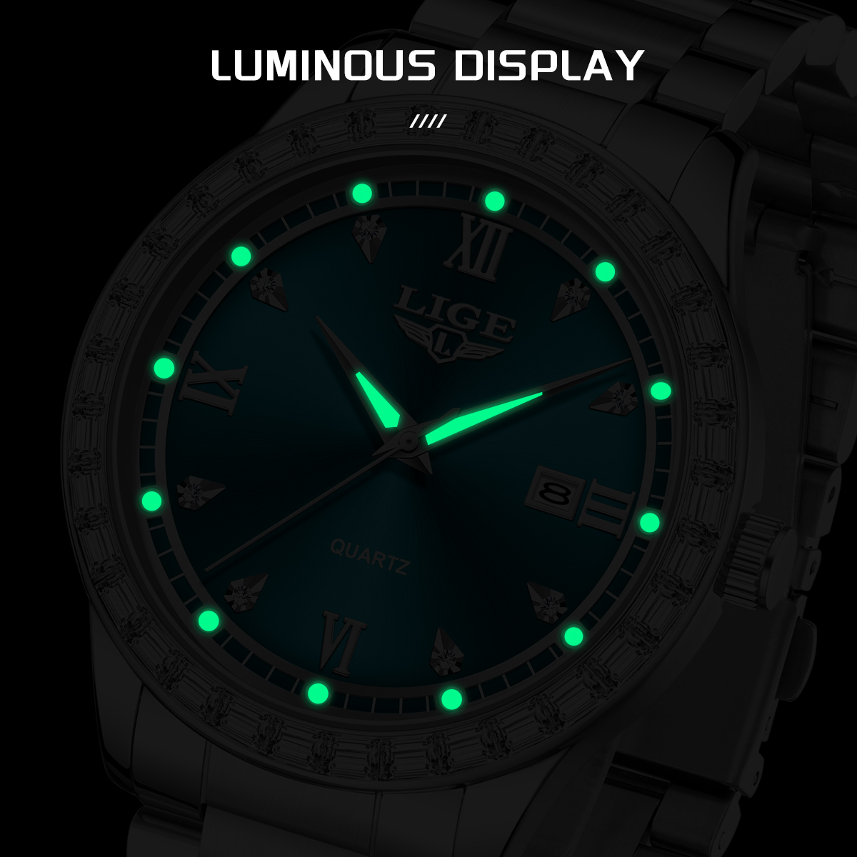 LIGE Luxury Fashion Quartz Wat - Luxury Watch Men recension och pris
