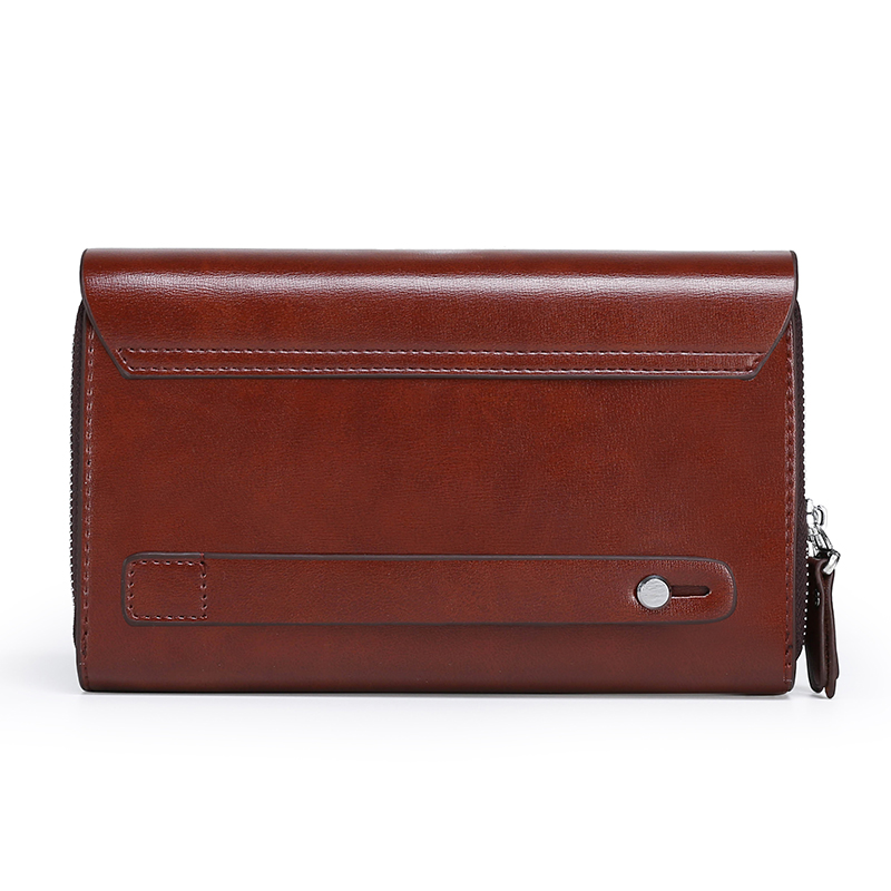 Men Clutch Bag Men's Long Purs - Leather Wallet Men recension och pris